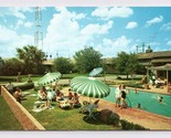 Poolside Town House Motel Dallas Texas TX Chrome Postcard O4 - £3.91 GBP