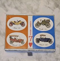 Vtg Congress Jumbo Index Playing Cards Double Deck Old CARS Cel U Tone Finish - £18.77 GBP