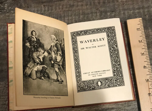 Waverley By Sir Walter Scott TIS Sixty Years Since 3rd Edition Red leather Item image 4
