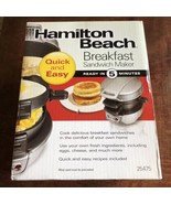 Hamilton Beach Breakfast Sandwich Maker with Egg Cooker Ring, Silver  (2... - £11.09 GBP