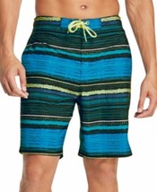 Speedo Men&#39;s Border Line Performance 20&quot; E-Boardshorts in Blue Green-Small - £20.13 GBP