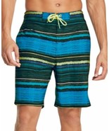 Speedo Men&#39;s Border Line Performance 20&quot; E-Boardshorts in Blue Green-Small - $26.94