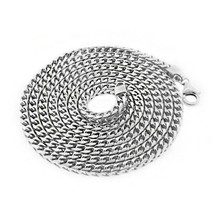 Men&#39;s 4mm 925 Silver Franco Chain Necklace 36 inch 63 Grams - £127.89 GBP