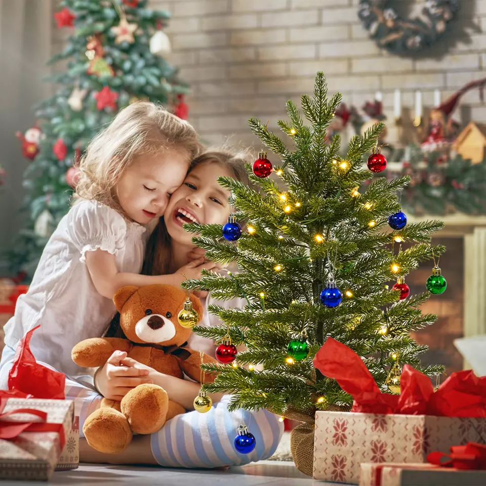 Christmas Tree Tabletop Small Mini Artificial for Xmas Party Holiday(1*18) - $55.08