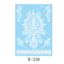 White Lace Floral Temporary Tattoos-Set Of 5 - £10.19 GBP