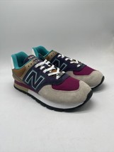New Balance 574 Rugged Low Navy Brown Sneakers Retro ML574DWO Mens Size 10.5 - £117.64 GBP
