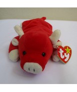 Ty Beanie Baby Snort The Red Bull 6&quot; Style 5th Generation PVC Filled NEW - £7.94 GBP