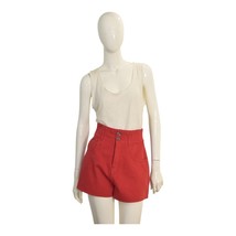 Alaia Red Cotton High Waist Summer Shorts Trousers Pants size 38 - $153.45