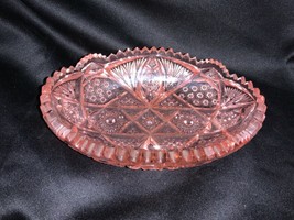 VINTAGE Imperial Glass Pink Sawtooth Candy Dish - $32.00