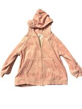 Angel Dear Toddler Hooded Zip-Up Jacket Pink Velour Fabric Lightweight W... - $17.28