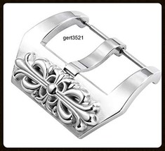 22 MM. WATCHBAND Buckle FIT PAM panerai, Chrome Hearts Floral Cross Styl... - $19.97