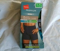 Hanes Premium Men&#39;s 5pk Original Fit Tagless Multi-color Boxer Briefs Size XL - £18.12 GBP