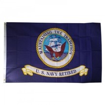 United States Navy Flag 3x5 ft USN Veteran Vet Retired Active Duty Military 100D - £14.43 GBP