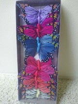 New LOT 5&quot; Assorted Faux Feather Craft BUTTERFLIES 12 or 24 Pcs Crafts F... - £10.64 GBP+