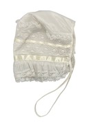 Vintage-Inspired Baby Bonnet With Lace &amp; Heart Detail Satin Accents 9-12... - €9,93 EUR