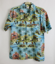 Men&#39;s Rima Hawaiian Shirt Caribbean Life Short Sleeve Multi-Color Button Size S - £19.42 GBP