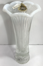 Fenton Ribbed Bud Vases White 6.5&quot; with Original Sticker - $39.59