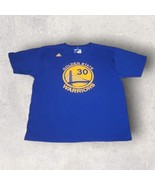 Golden State Warriors Adidas Stephen Curry Shirt XL Blue Short Sleeve Cr... - $231.71 MXN