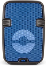 QFX BT-60-BL 4&quot; Bluetooth Speaker with Microphone, AUX, USB Inputs - LED, Blue - £25.35 GBP