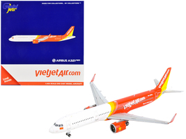 Airbus A321neo Commercial Aircraft &quot;VietJet Air&quot; White and Red 1/400 Diecast Mod - $63.21