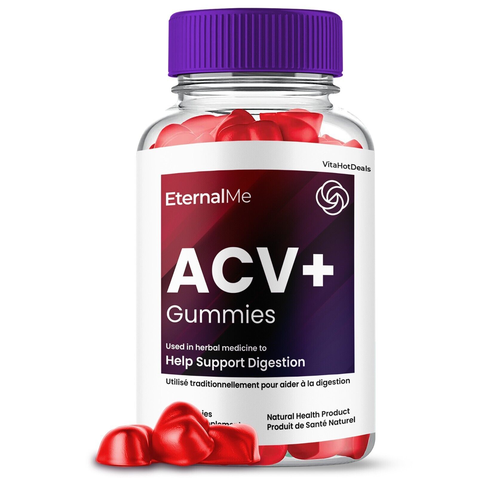 1 Pack EternalMe ACV Gummies Apple Cider Vinegar Max Strength Gummies