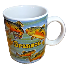 Branson Missouri Souvenir Ceramic Trout Fish Coffee Tea Mug Fishing Father&#39;s Day - £15.14 GBP