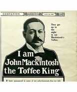 1906 Mackintosh Toffee King Candy XL Advertisement Food Ephemera - $30.45 CAD