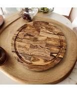 Olive Wood Round Grain Cutting Board - $41.24
