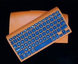 NEW ZaggKeys Orange Universal Bluetooth Folio Phone Keyboard &amp; Stand Android/iOS - £16.92 GBP