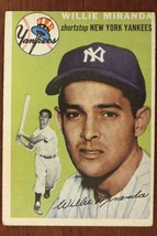 Vintage 1954 Baseball Card Topps #56 Willie Miranda New York Yankees Shortstop - £7.74 GBP