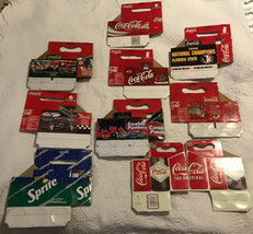 10 Vtg Coca Cola 1993-2007 Bottle Carrier Cartons Collegiate Disney Races Anniv. - $48.99