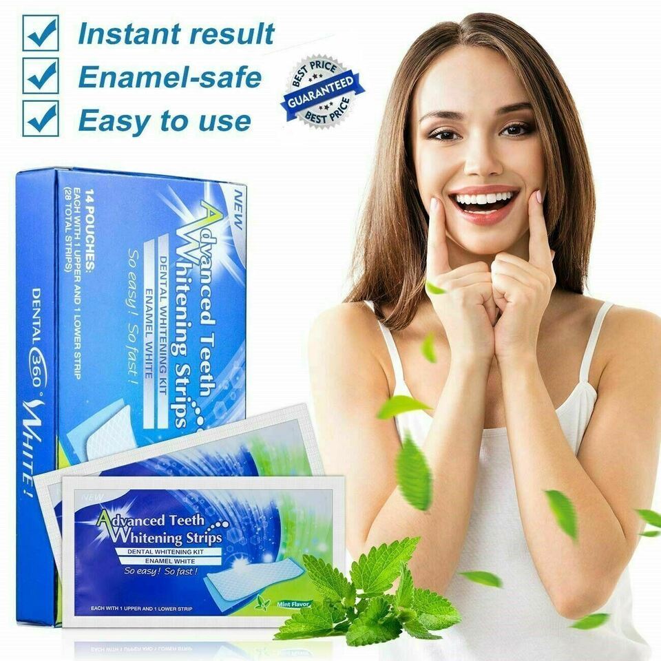 Professional Strength Enamel Safe Advanced Dental Teeth Whitening Strips... - $9.36