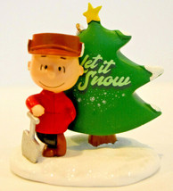 Hallmark  Charlie Brown  Let It Snow Tree   2019 Gift Ornament - £15.49 GBP