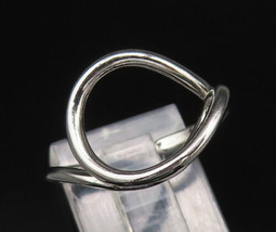 925 Silver - Vintage Minimalist Dainty Open Swirl Adjustable Ring Sz 7 -... - $503.08 MXN