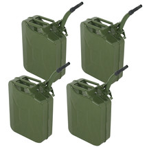 4Pcs Jerry Can 5 Gallon 20L Gas Gasoline Army Army Backup Metal Steel Tank - £138.39 GBP