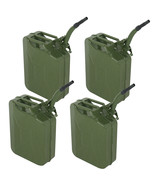 4Pcs Jerry Can 5 Gallon 20L Gas Gasoline Army Army Backup Metal Steel Tank - £140.67 GBP