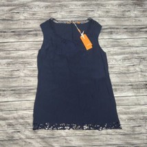 New HUGO BOSS Size 8 Top Navy Sleeveless Blouse - $701.86 MXN