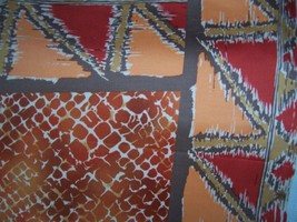 Designer Fabric Panel Print Cotton Vibrant Color Border - £11.32 GBP