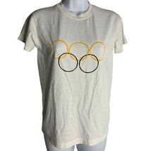 Vintage 80s Olympics Crewneck T Shirt S White Single Stitch Graphic Fift... - $55.89