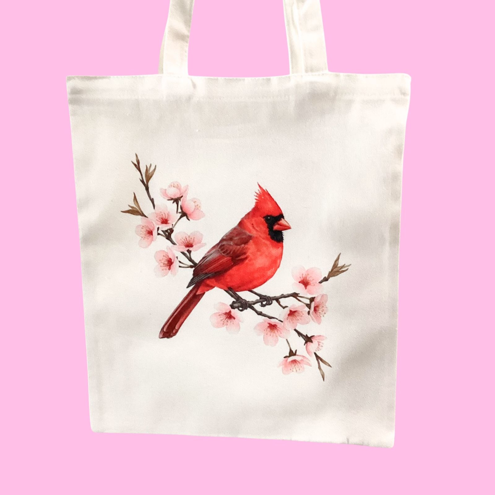 Cardinal &amp; Blossoms Tote Bag– A Touch of Nature’s Elegance - $15.00
