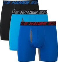 Hanes Men&#39;s X-Temp Boxer Briefs Total Support Pouch W/Utility Pocket 3 P... - $19.79