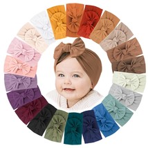 22 PCS Baby Headbands Soft Hairbands with Bows Girls Hair Accessories for Newbor - £29.25 GBP