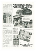 Print Ad Martini &amp; Rossi Vermouth Peiping Vintage 1937 3/4-Page Advertisement - £7.58 GBP