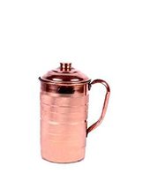 PG COUTURE One Emboss Desgined Copper Finish Jug Ayurveda Health Benefits - £11.86 GBP