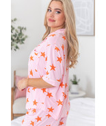 Pink Stars Short Sleeve Shirt and Shorts Bamboo Pajama Set - $49.67 CAD