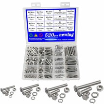 Newlng M3 M4 M5 M6 Bolts And Nuts Flat And Lock Washers Assortment Kit 5... - $30.99