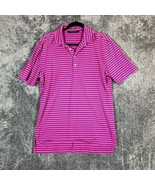 Ralph Lauren Polo Shirt Mens Medium Vintage Lisle Golf Striped Short Sleeve - £13.17 GBP