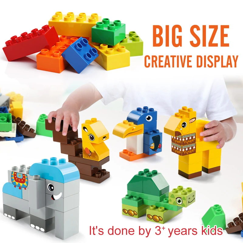Play Big Size City Bricks DIY Construction Compatible Building Bricks Plastic Ae - £28.86 GBP