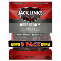 Jack Link&#39;s Beef Jerky, Peppered, 3.25 oz, 3-count - £18.86 GBP