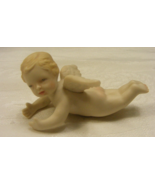 Vintage Porcelain Child Angel Laying on Tummy Sweet Face 21-b - €16,87 EUR